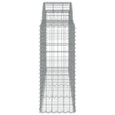 vidaXL 3 db íves horganyzott vas gabion kosár 200 x 50 x 100/120 cm