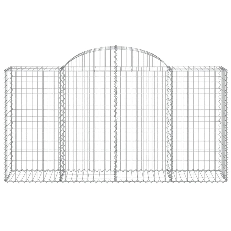 vidaXL 5 db íves horganyzott vas gabion kosár 200 x 50 x 100/120 cm