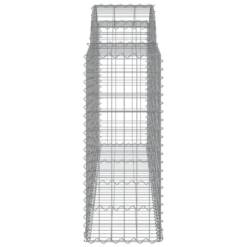 vidaXL 7 db íves horganyzott vas gabion kosár 200 x 50 x 100/120 cm