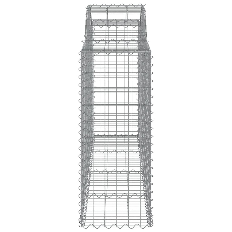 vidaXL 11 db íves horganyzott vas gabion kosár 200 x 50 x 100/120 cm