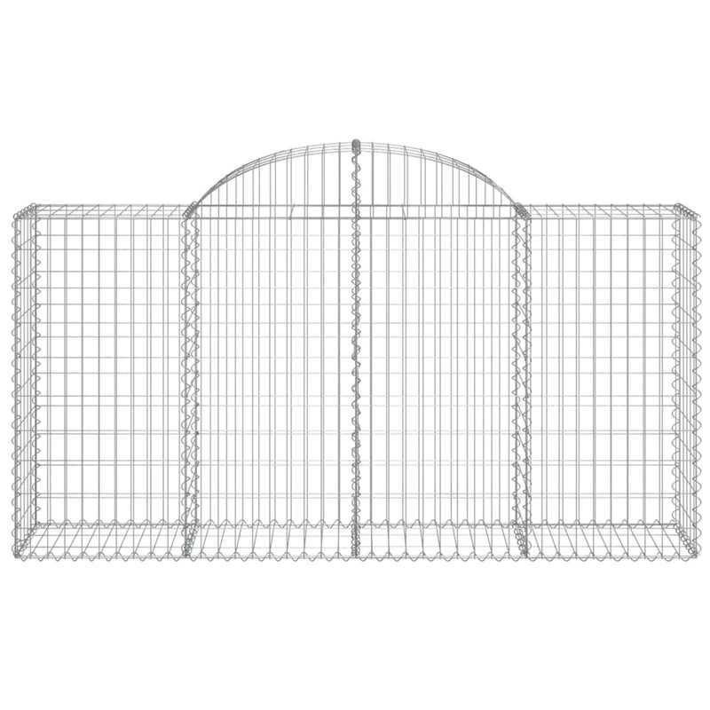 vidaXL 13 db íves horganyzott vas gabion kosár 200x50x100/120 cm