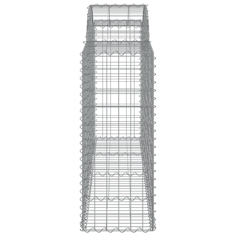 vidaXL 13 db íves horganyzott vas gabion kosár 200x50x100/120 cm