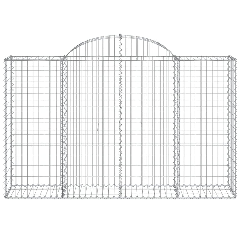 vidaXL 5 db íves horganyzott vas gabion kosár 200x50x120/140 cm