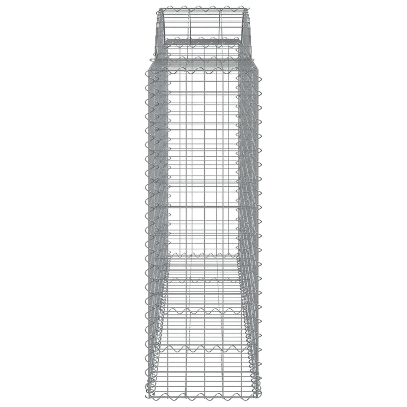 vidaXL 5 db íves horganyzott vas gabion kosár 200x50x120/140 cm