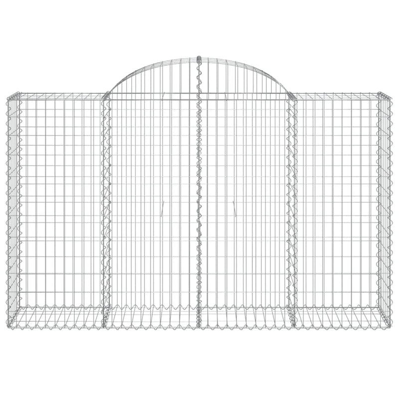 vidaXL 9 db íves horganyzott vas gabion kosár 200x50x120/140 cm
