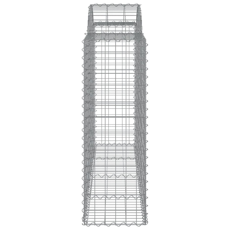 vidaXL 11 db íves horganyzott vas gabion kosár 200x50x120/140 cm