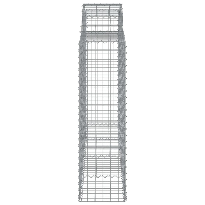 vidaXL 3 db íves horganyzott vas gabion kosár 200x50x140/160 cm
