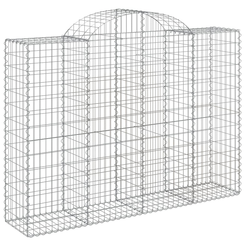 vidaXL 5 db íves horganyzott vas gabion kosár 200x50x140/160 cm