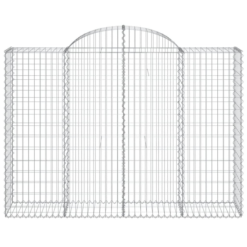 vidaXL 11 db íves horganyzott vas gabion kosár 200x50x140/160 cm