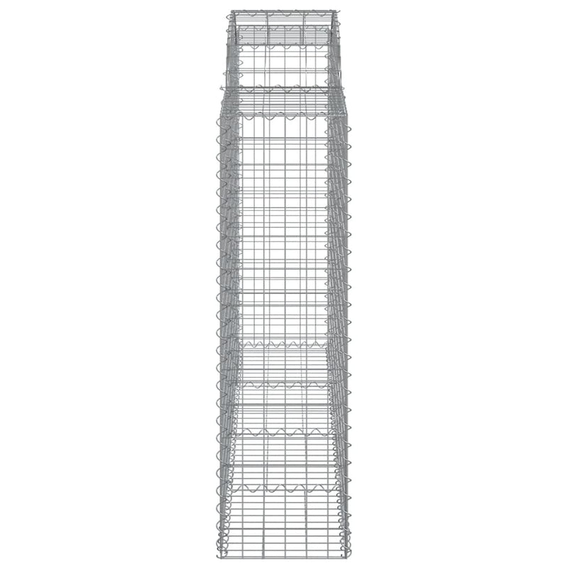 vidaXL 25 db íves horganyzott vas gabion kosár 200x50x140/160 cm