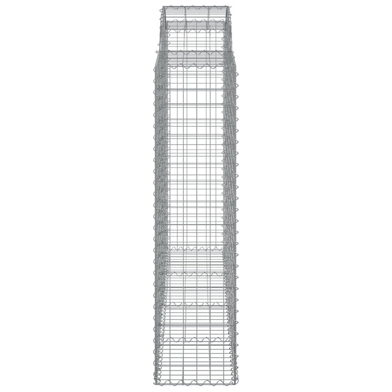 vidaXL 9 db íves horganyzott vas gabion kosár 200x50x160/180 cm