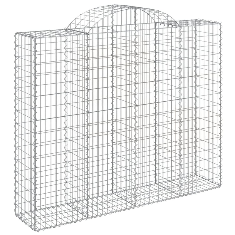 vidaXL 11 db íves horganyzott vas gabion kosár 200x50x160/180 cm