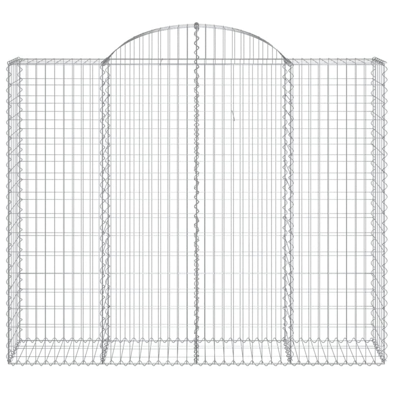 vidaXL 13 db íves horganyzott vas gabion kosár 200x50x160/180 cm