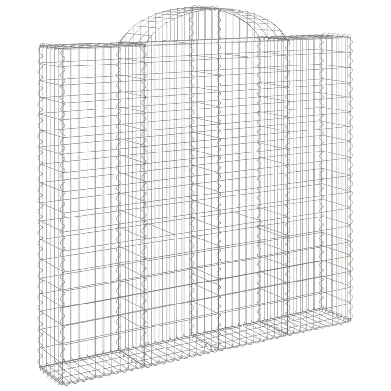 vidaXL 3 db íves horganyzott vas gabion kosár 200x50x180/200 cm