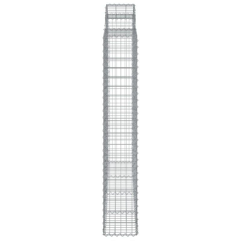 vidaXL 5 db íves horganyzott vas gabion kosár 200x50x180/200 cm