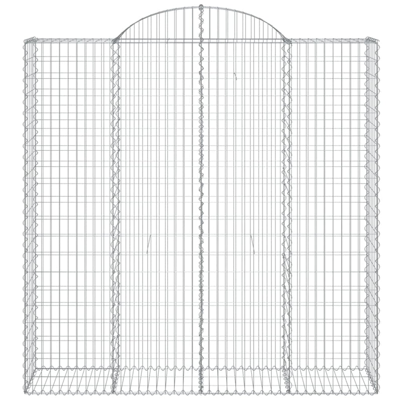 vidaXL 7 db íves horganyzott vas gabion kosár 200x50x200/220 cm