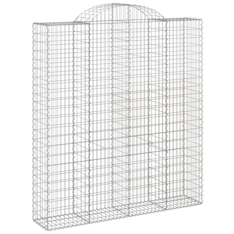 vidaXL 3 db íves horganyzott vas gabion kosár 200x50x220/240 cm