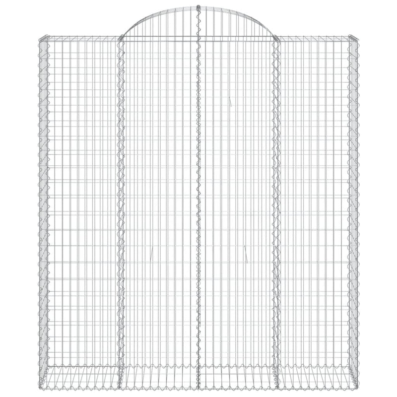 vidaXL 3 db íves horganyzott vas gabion kosár 200x50x220/240 cm