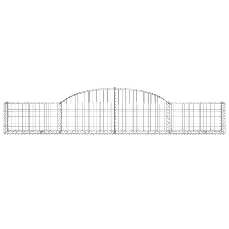 vidaXL 3 db íves horganyzott vas gabion kosár 300x30x40/60 cm