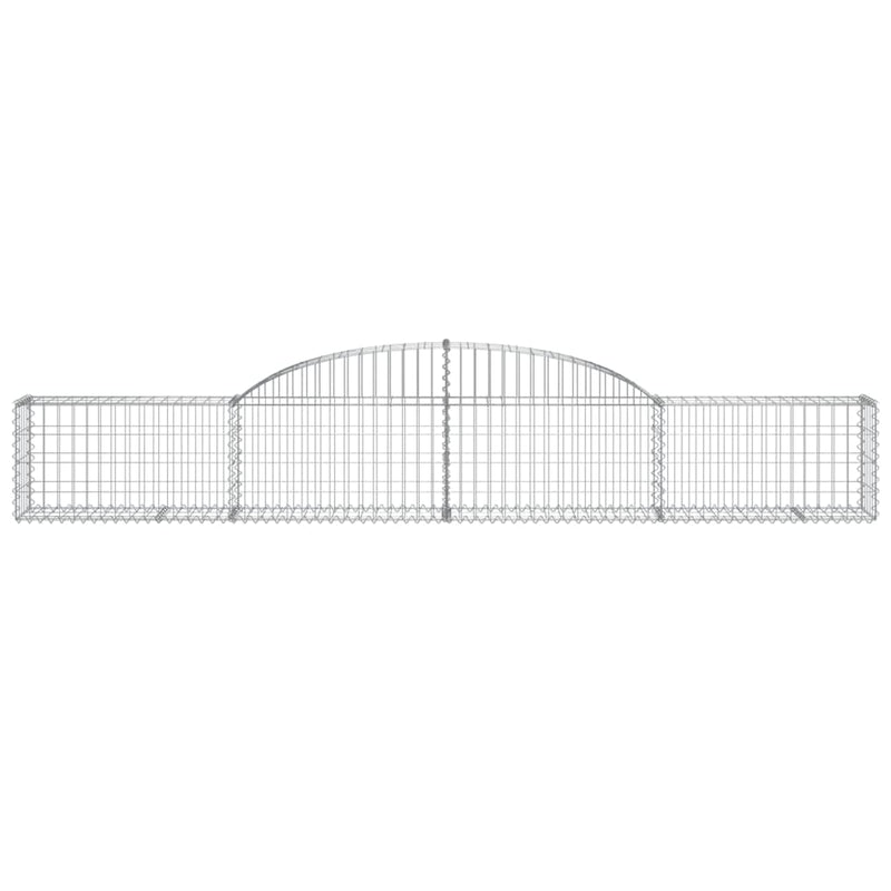 vidaXL 7 db íves horganyzott vas gabion kosár 300x30x40/60 cm