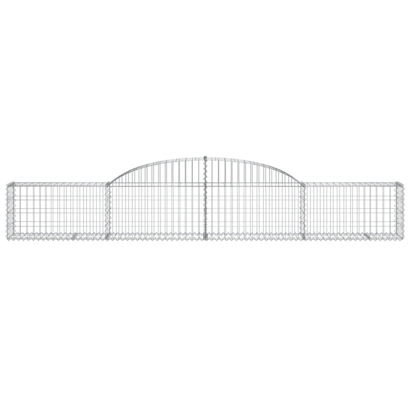 vidaXL 11 db íves horganyzott vas gabion kosár 300x30x40/60 cm