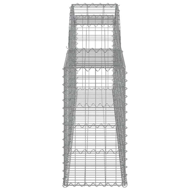 vidaXL 3 db íves horganyzott vas gabion kosár 300x30x60/80 cm