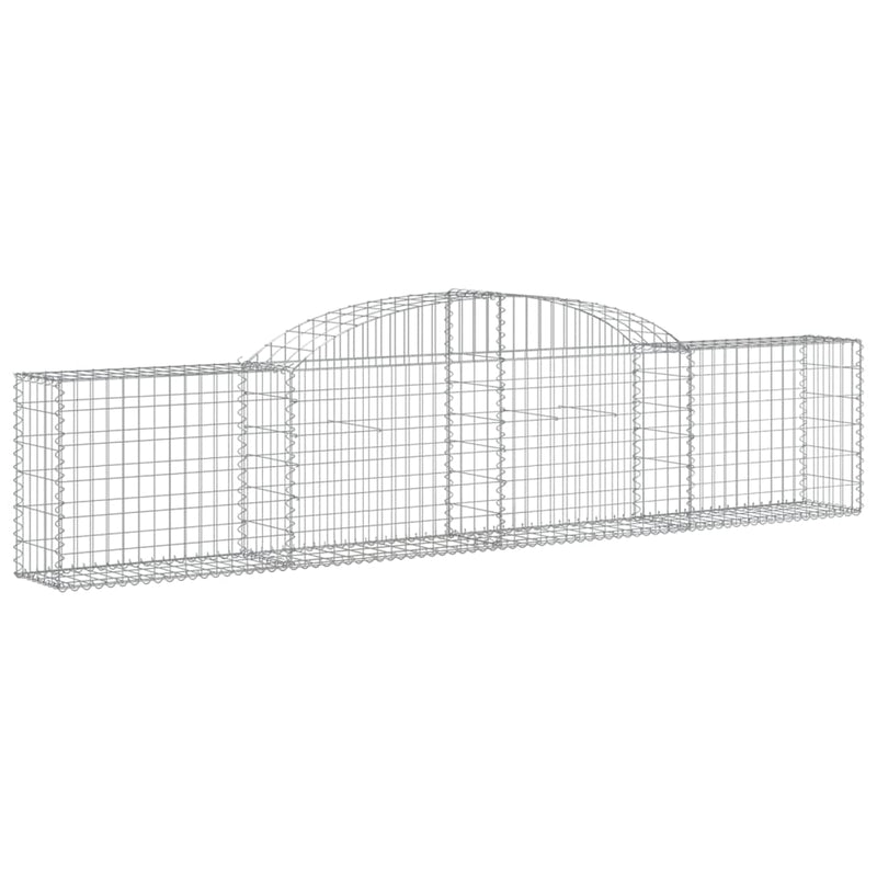 vidaXL 11 db íves horganyzott vas gabion kosár 300x30x60/80 cm