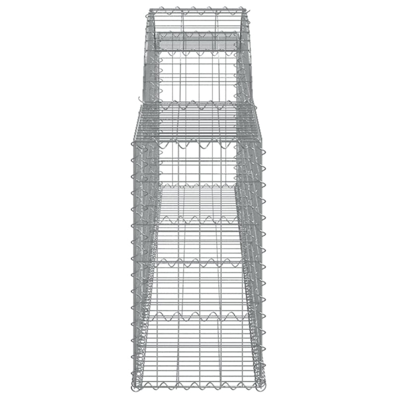 vidaXL 11 db íves horganyzott vas gabion kosár 300x30x60/80 cm