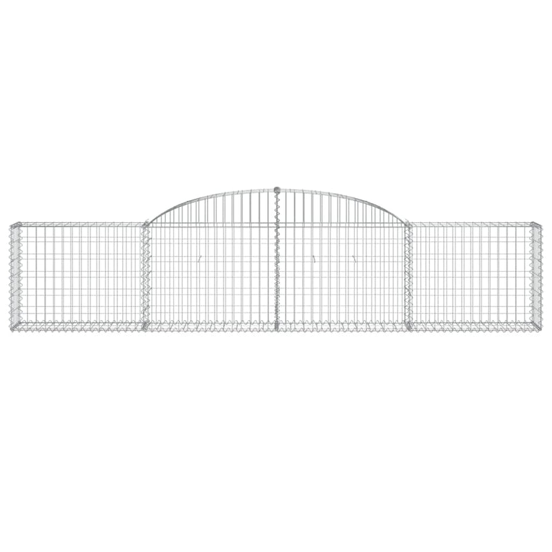 vidaXL 13 db íves horganyzott vas gabion kosár 300x30x60/80 cm