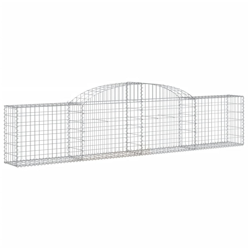 vidaXL 15 db íves horganyzott vas gabion kosár 300x30x60/80 cm