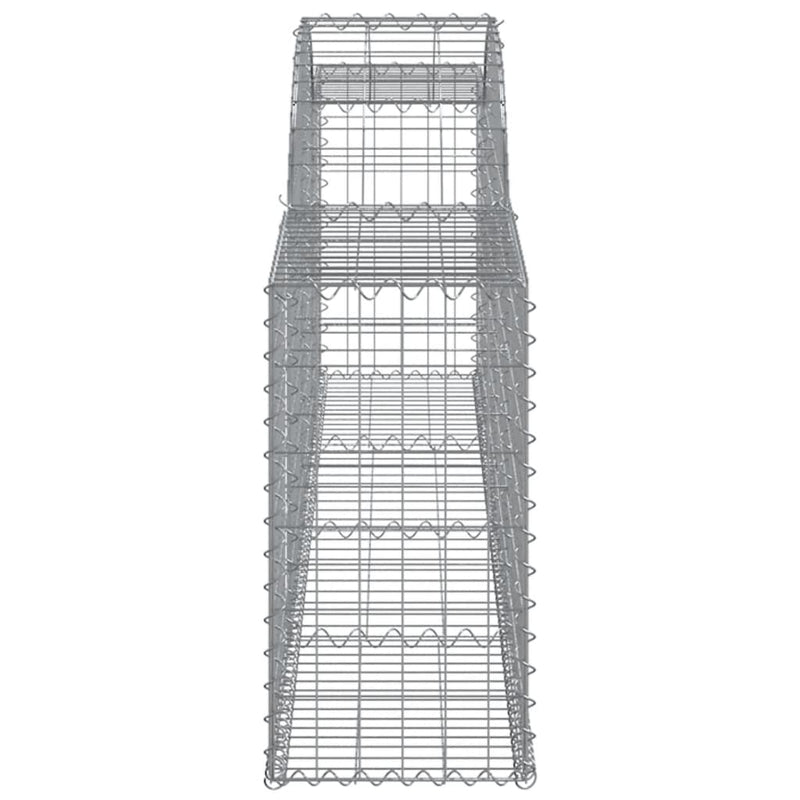 vidaXL 15 db íves horganyzott vas gabion kosár 300x30x60/80 cm