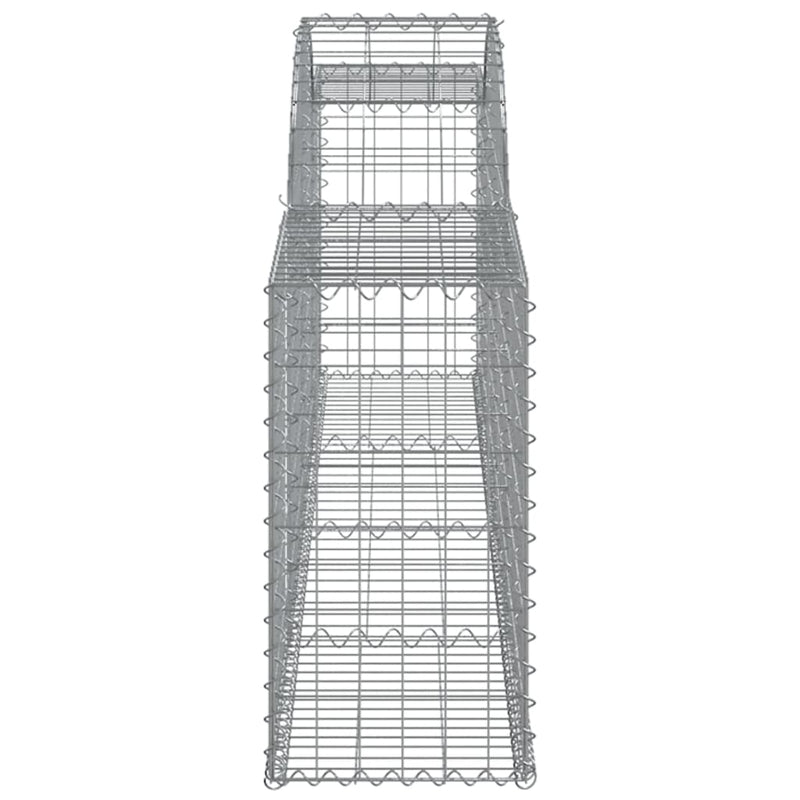 vidaXL 17 db íves horganyzott vas gabion kosár 300x30x60/80 cm