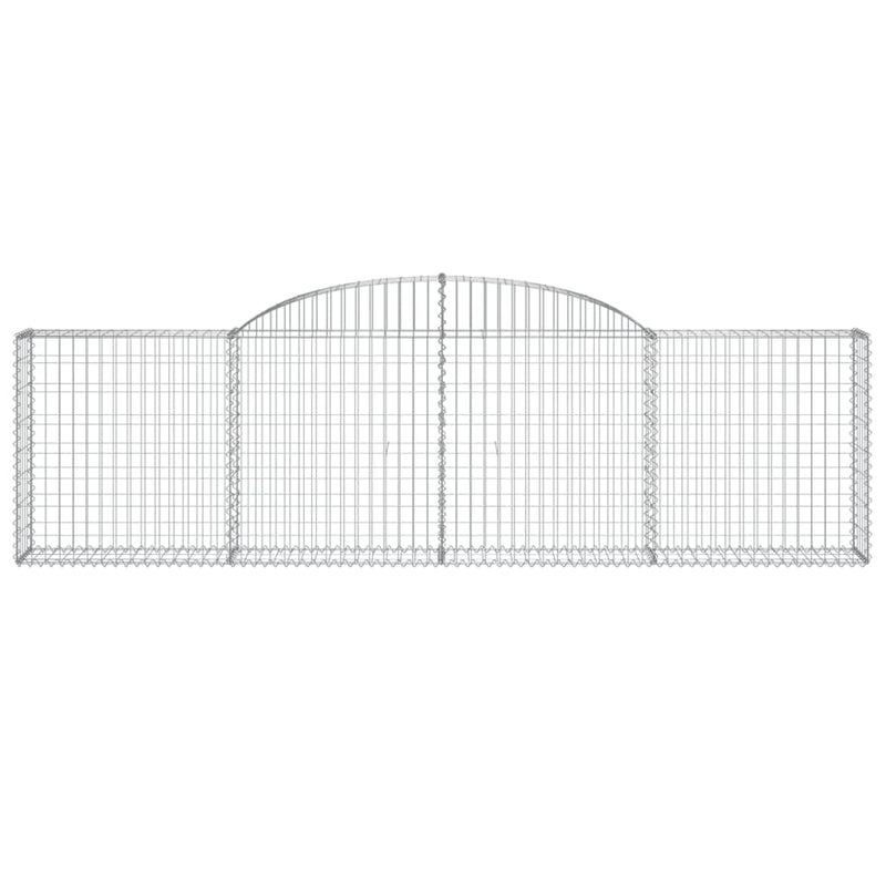 vidaXL 9 db íves horganyzott vas gabion kosár 300x30x80/100 cm