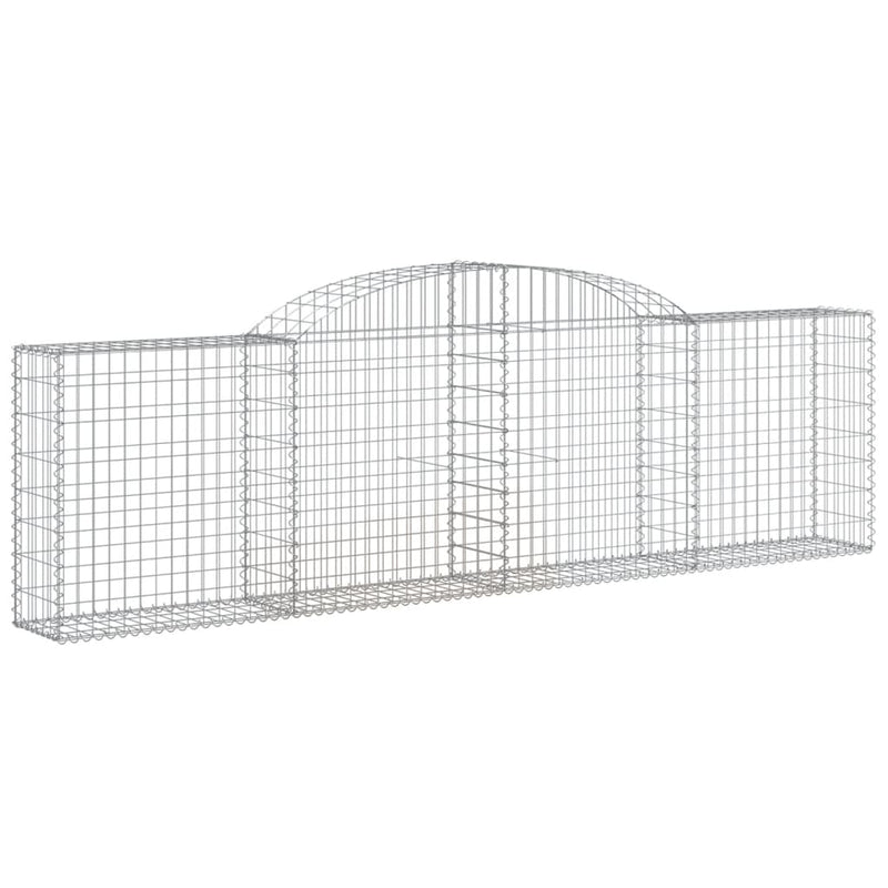 vidaXL 13 db íves horganyzott vas gabion kosár 300x30x80/100 cm