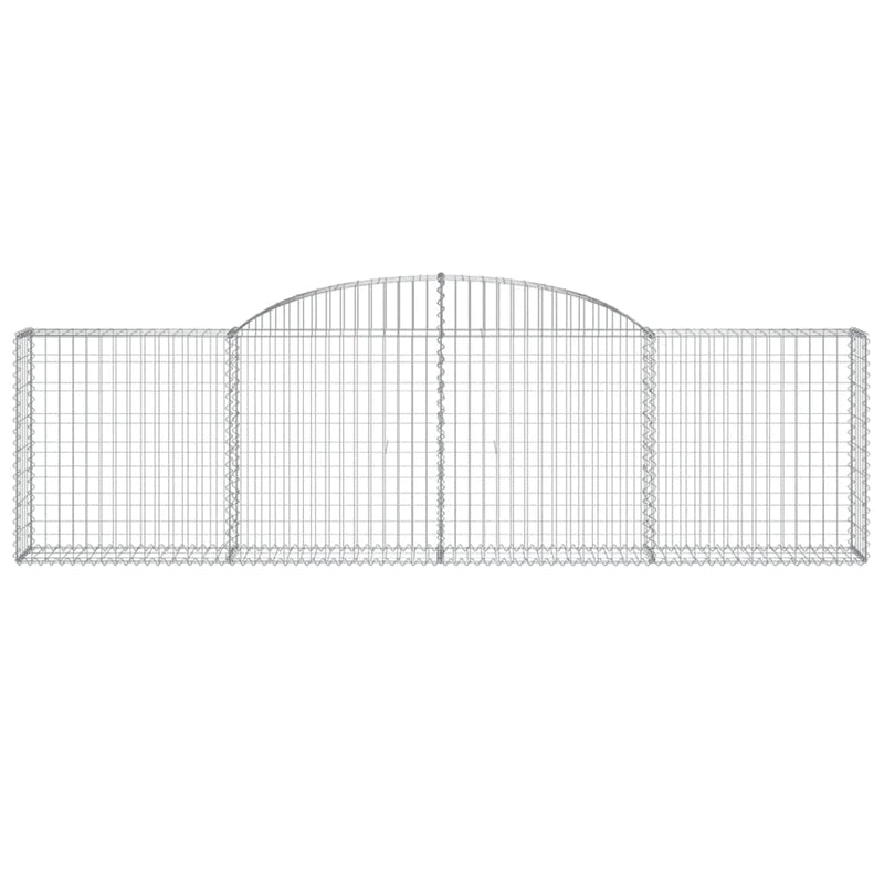 vidaXL 15 db íves horganyzott vas gabion kosár 300x30x80/100 cm
