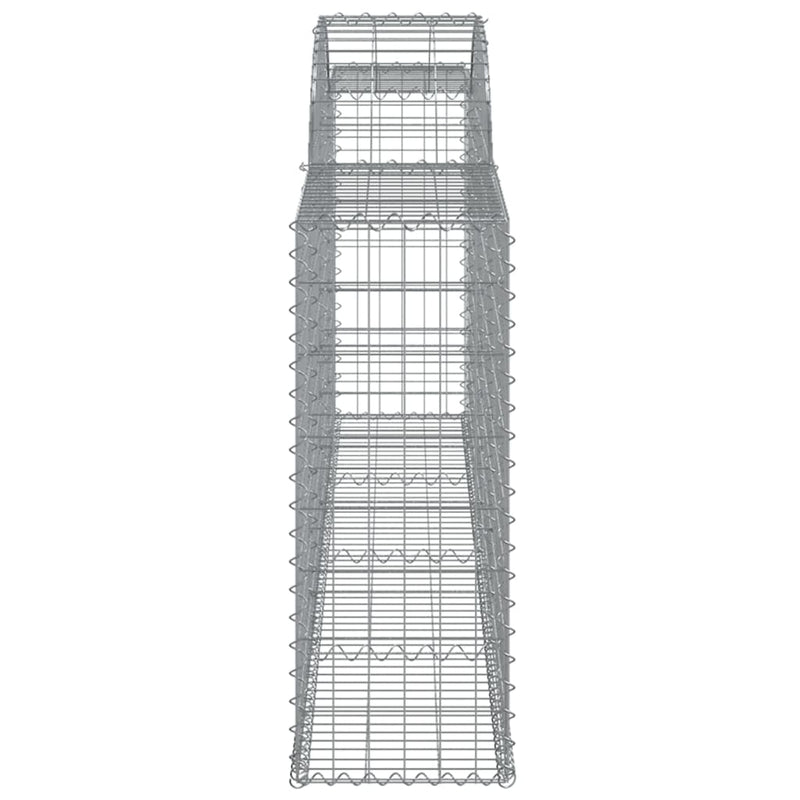 vidaXL 15 db íves horganyzott vas gabion kosár 300x30x80/100 cm