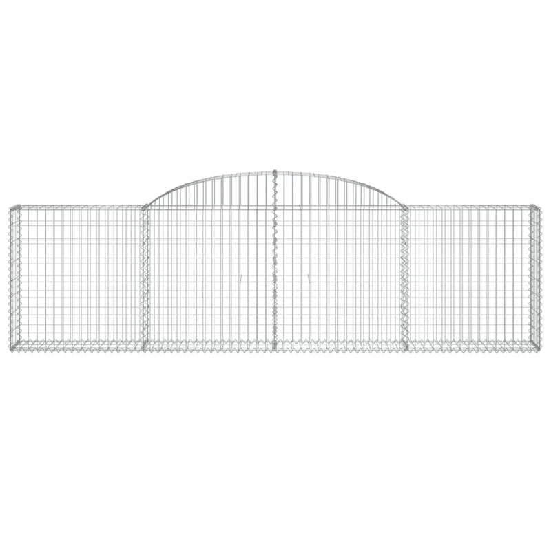 vidaXL 17 db íves horganyzott vas gabion kosár 300x30x80/100 cm