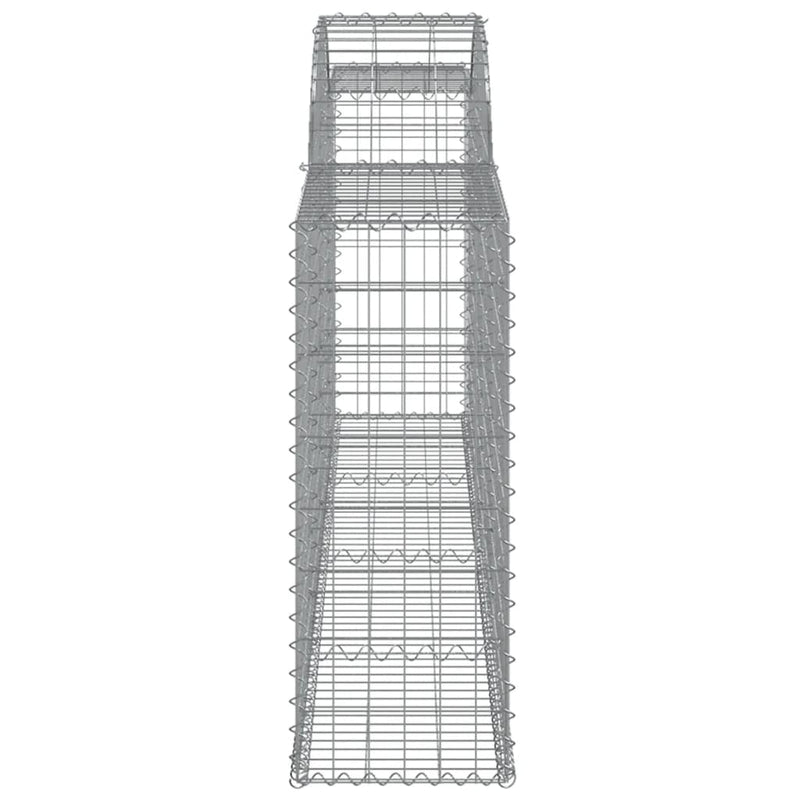vidaXL 17 db íves horganyzott vas gabion kosár 300x30x80/100 cm