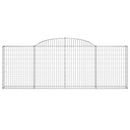 vidaXL 5 db íves horganyzott vas gabion kosár 300 x 30 x 100/120 cm