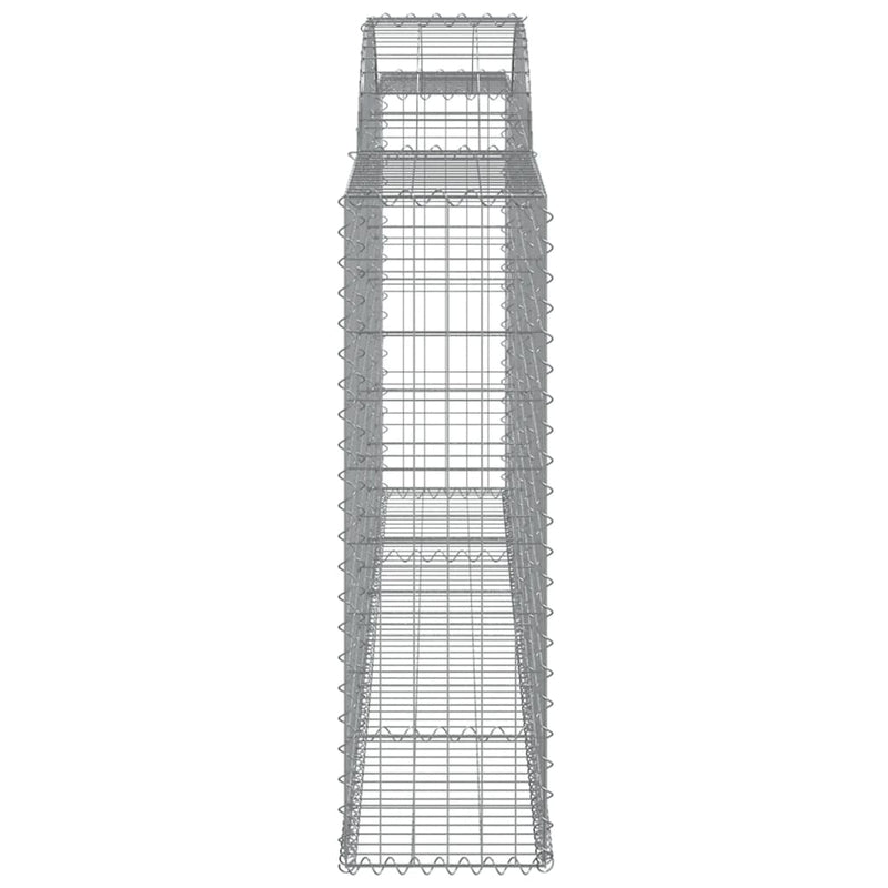 vidaXL 7 db íves horganyzott vas gabion kosár 300 x 30 x 100/120 cm