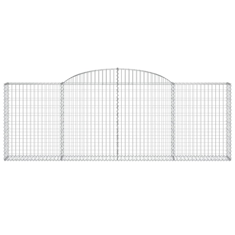 vidaXL 13 db íves horganyzott vas gabion kosár 300 x 30 x 100/120 cm
