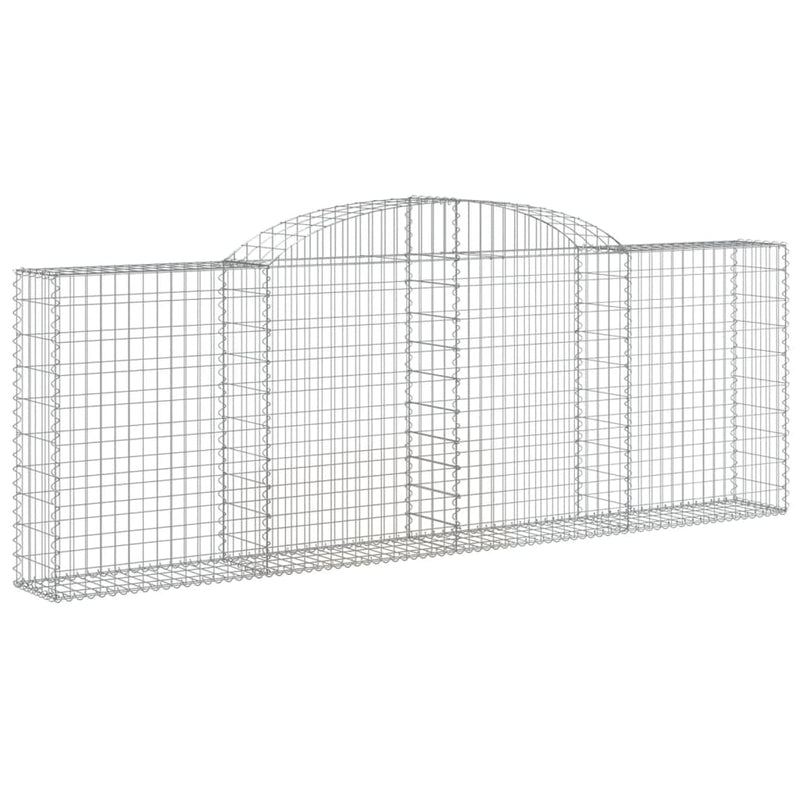 vidaXL 25 db íves horganyzott vas gabion kosár 300 x 30 x 100/120 cm