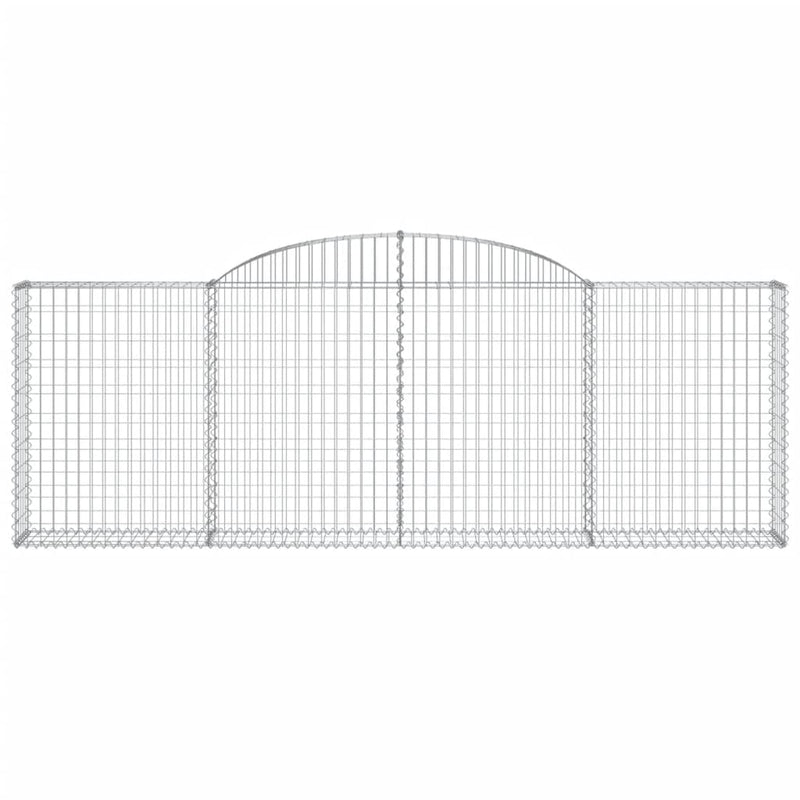 vidaXL 25 db íves horganyzott vas gabion kosár 300 x 30 x 100/120 cm