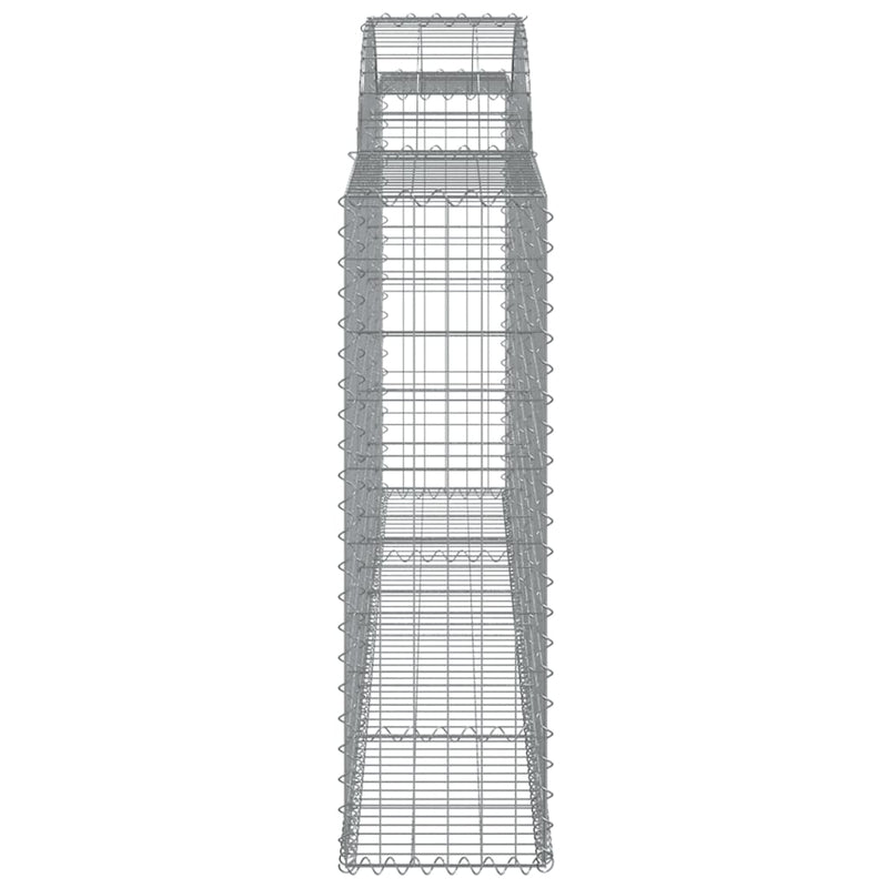 vidaXL 25 db íves horganyzott vas gabion kosár 300 x 30 x 100/120 cm