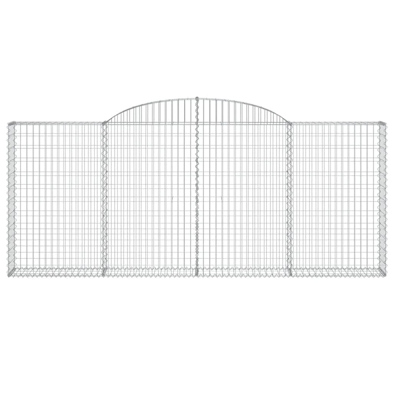 vidaXL 13 db íves horganyzott vas gabion kosár 300x30x120/140 cm