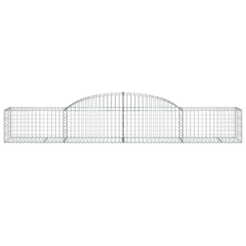 vidaXL 3 db íves horganyzott vas gabion kosár 300x50x40/60 cm