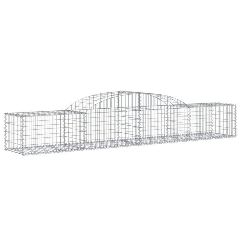 vidaXL 5 db íves horganyzott vas gabion kosár 300x50x40/60 cm