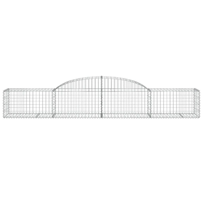 vidaXL 11 db íves horganyzott vas gabion kosár 300x50x40/60 cm