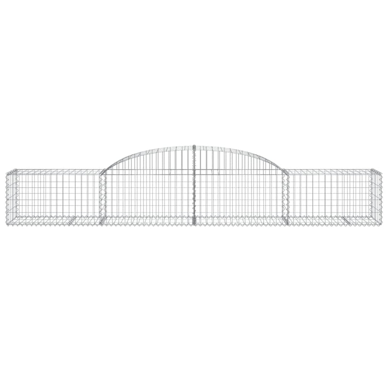 vidaXL 13 db íves horganyzott vas gabion kosár 300x50x40/60 cm