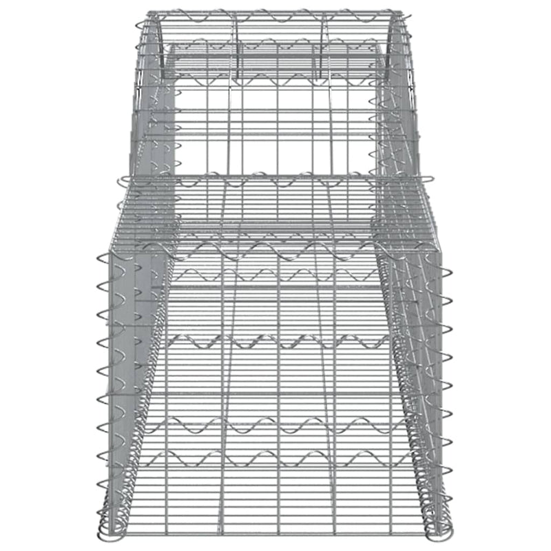 vidaXL 13 db íves horganyzott vas gabion kosár 300x50x40/60 cm